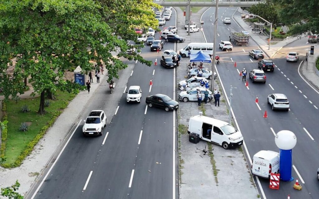Lei Seca: Operação Final de Ano vai contar com o auxílio de drones Foto tirada por drone que será usado durante a Operação Final de Ano