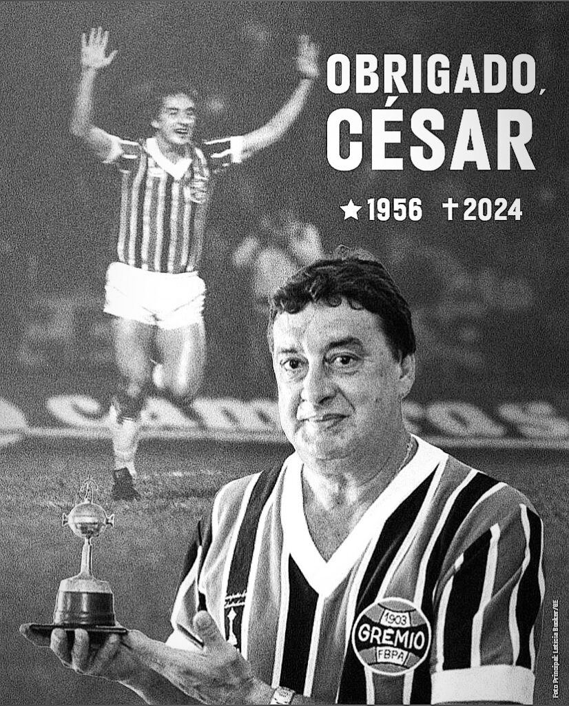 Luto no futebol: morre César, sanjoanense e ídolo do Grêmio